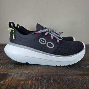 NEW OOFOS OOMY STRIDE Womens Size 9 Comfy Running Walking Shoes Black White